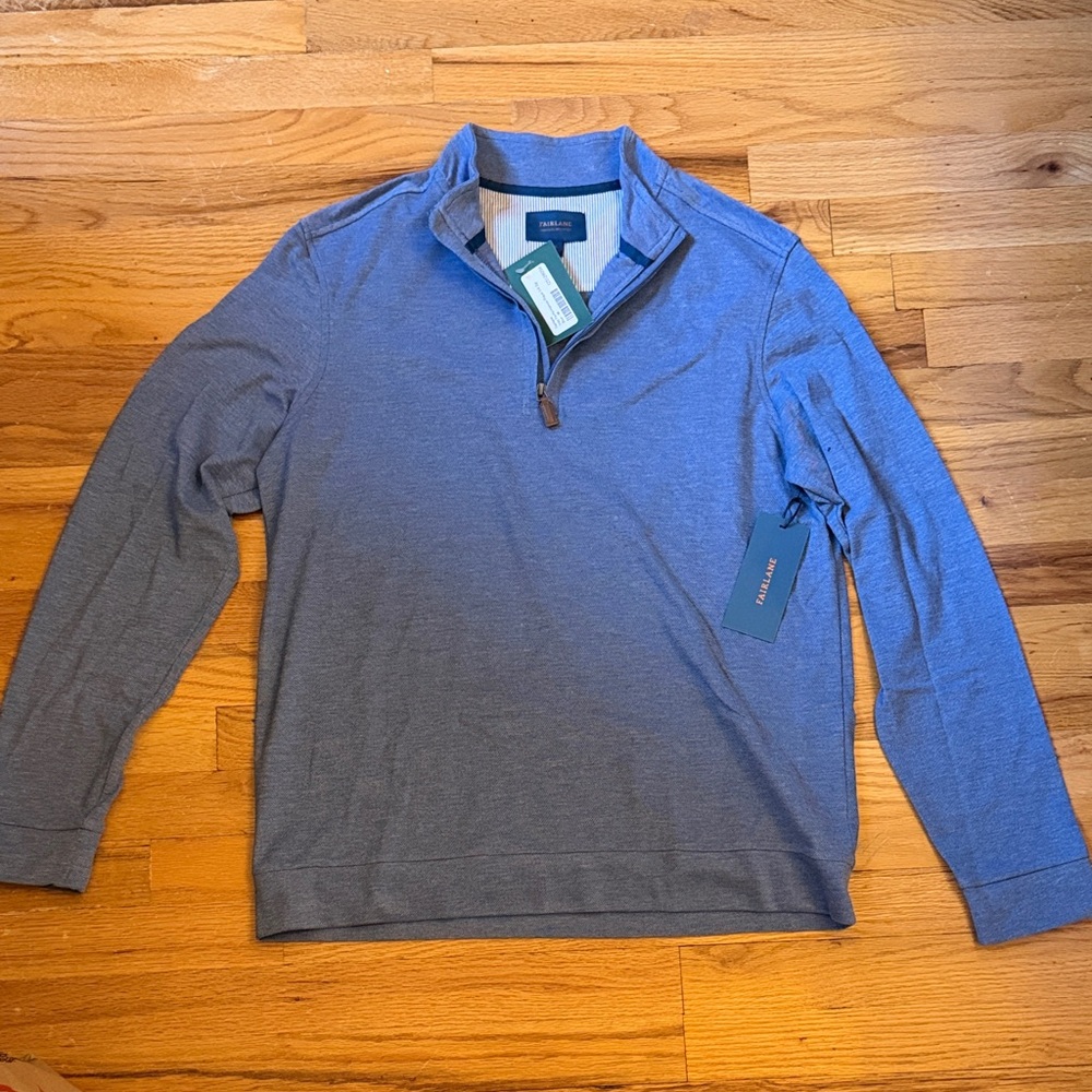 Men's Blue Quarter-Zip Pullover